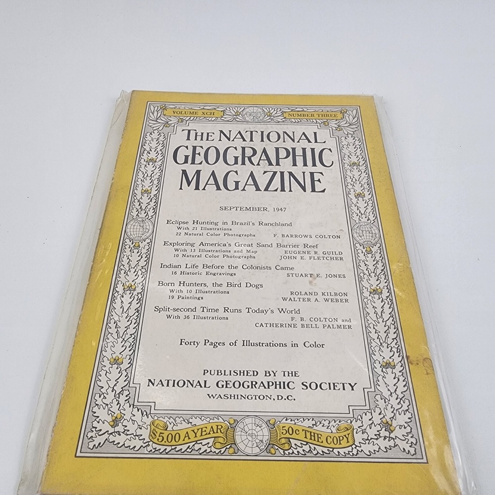 National Geographic Magazine September 1947 No Insert